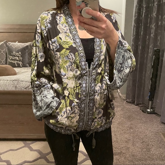 Free People Zip Up Printed Jacket - Picture 4 of 7